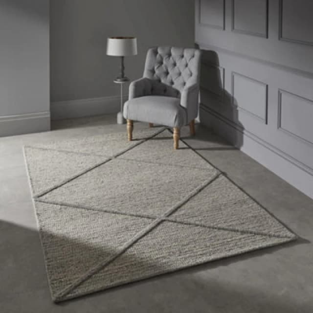 Homemaker Estelle Checker Rug Grey Berber Rugs 120x170cm Grey 42765902125