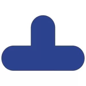 PVC floor markings, T shape, pack of 50, blue
