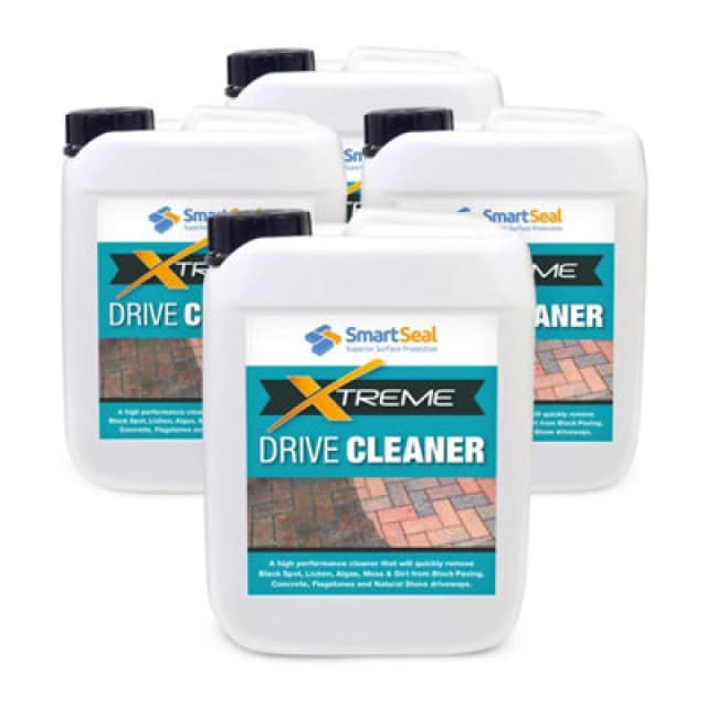 Smartseal - Driveway Cleaner Xtreme, Black Spot Drive Cleaner, Dirt And Algae Killer - Block Paving, Natural Stone Cleaner, 4X5L
