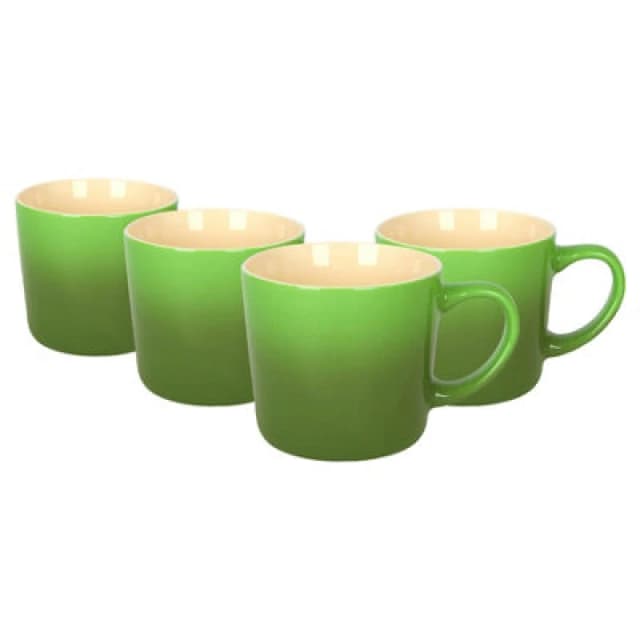 Argon Tableware New Bone China Ombre Mugs - 330Ml - Green - Pack Of 4