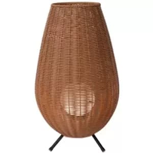 Lucide COLIN IP44 - 30cm Table Lamp Outdoor - LED - 1x3W 3000K - IP44 - Light Wood