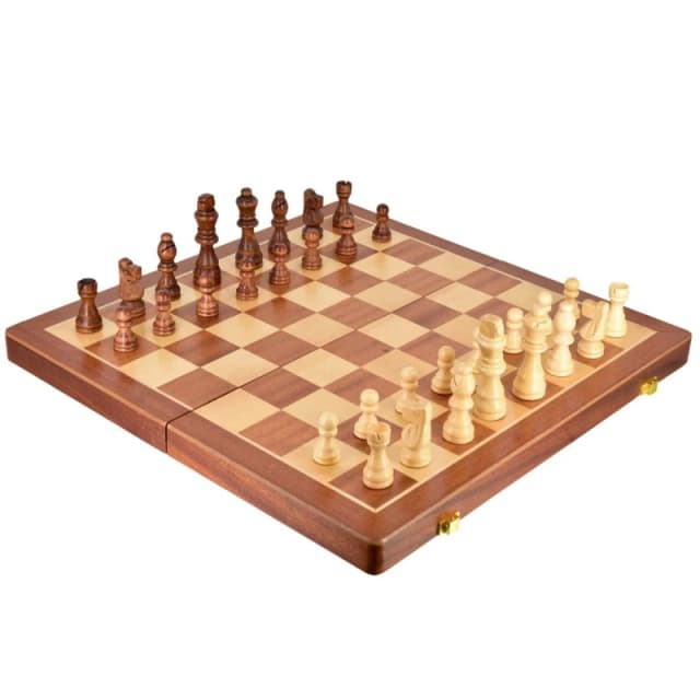 Planet Direct M.Y Premium 15" Wooden Magnetic Chess Set Brown & Black unisex Medium