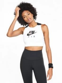 Nike Sportswear Air Crop Tank White Black Size XL Women