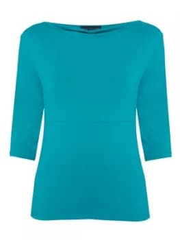 Helen McAlinden Cowl Top Turquoise