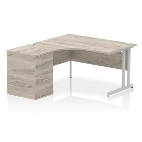 Dynamic Office Solutions Impulse 1400mm Cantilever Left Crescent Desk Workstation I004245