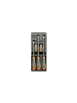 Beta Tools T171 5pc "Max" Flat/Slotted Screwdriver Set in Tray for Roller Cabs