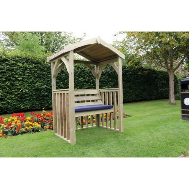 Churnet Valley Garden Furniture Ltd Anastasia 2 Seat Arbour - Min. Assembly Required - Set of Cushions Inc in Brown Brown Unisex