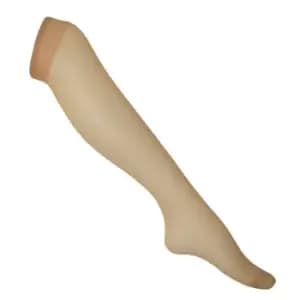 Silky Womens/Ladies Smooth Knit Knee Highs (2 Pairs) (One Size (UK Shoe 3-8)) (Barely Black)