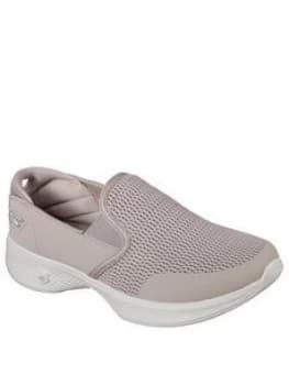 Skechers GOwalk 4 Attuned Plimsoll Taupe Size 3 Women