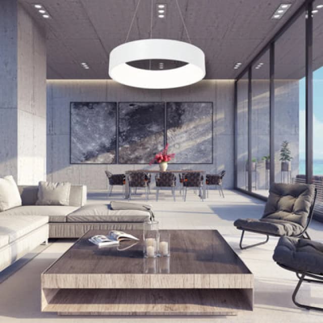 Milagro Ohio Stunning Matt White LED Pendant Lamp 24W(122W) 45Cm Diameter Height Adjustable