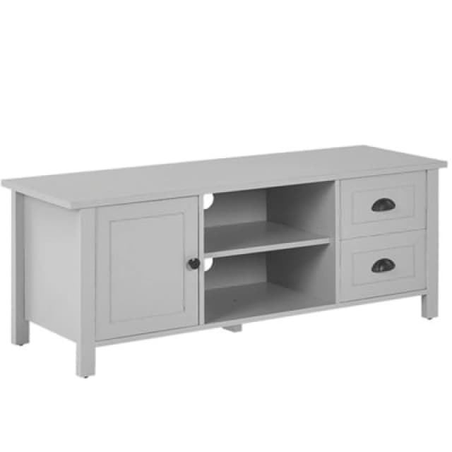 Beliani TV Stand Honolulu Light Grey