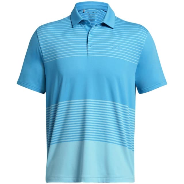 Under Armour Mens Stripe Short-Sleeve Performance Polo Shirt Blue male XS