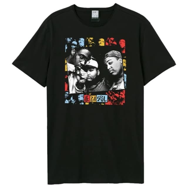 Amplified Amplified Men Collage De La Soul T-Shirt in Black Size: X-Small Black XS Male 5063852072897