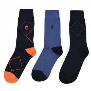 Pringle 3 Pack Socks - BL3 NVY