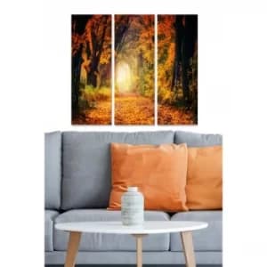 MDF3186876 Multicolor Decorative MDF Painting (3 Pieces)