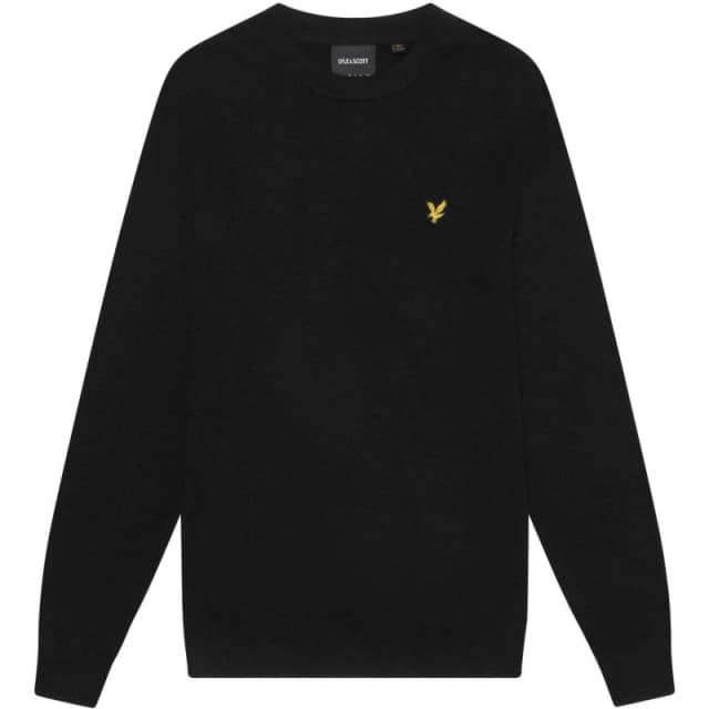 Lyle & Scott Cotton Merino Knit Jet Black M