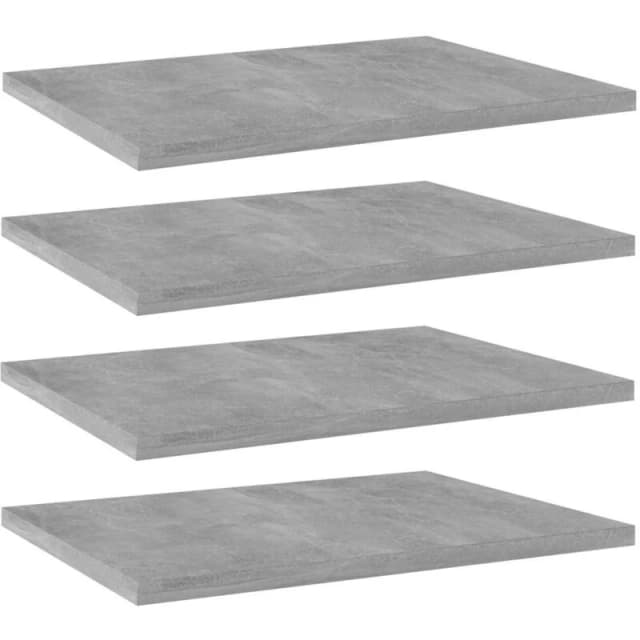 VIDAXL Bookshelf Boards 4 pcs Concrete Grey 40x30x1.5cm Engineered Wood Vidaxl 8720286244159