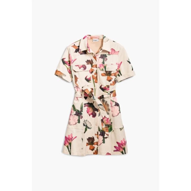 Desigual Womens shirt dress Desigual Monicawhite Blanc Female M