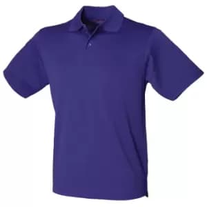 Henbury Mens Pique Polo Shirt (S) (Bright Purple)