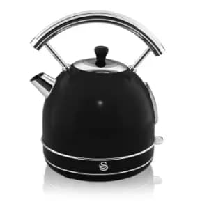 Swan SK14630BN 1.8L 3000W Retro Dome Kettle - Black