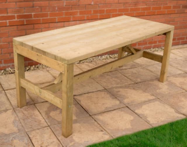 Forest Wooden Garden Dining Table 5'11 x 2'6 (1.8m x 0.76m)