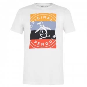 Original Penguin Big Logo T Shirt - Bright White