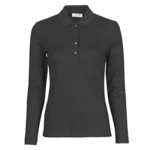 Womens Slim fit Stretch Pique Lacoste Polo Shirt Size 10 Black