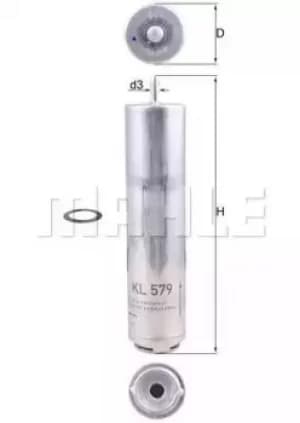 Fuel Filter KL579D 79889494 by MAHLE Original