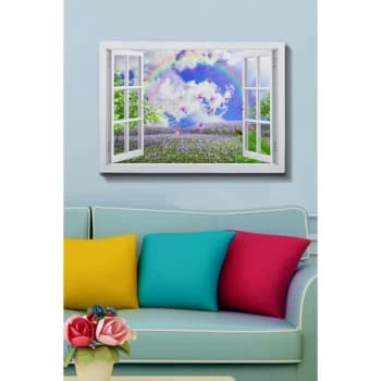 Kanvas Tablo (70 x 100) - 101 Multicolor Decorative Canvas Painting