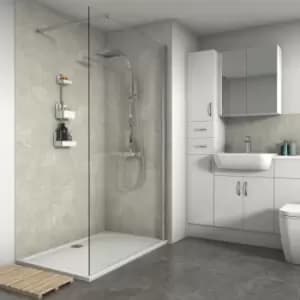 Splashwall Matt Cream Concrete Panel (H)2420mm (W)600mm (T)11mm