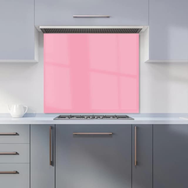 Warren Reed - Designer Baby Pink Kitchen Splashback Size: 600mm x 750mm Pink Unisex 600mm x 750mm