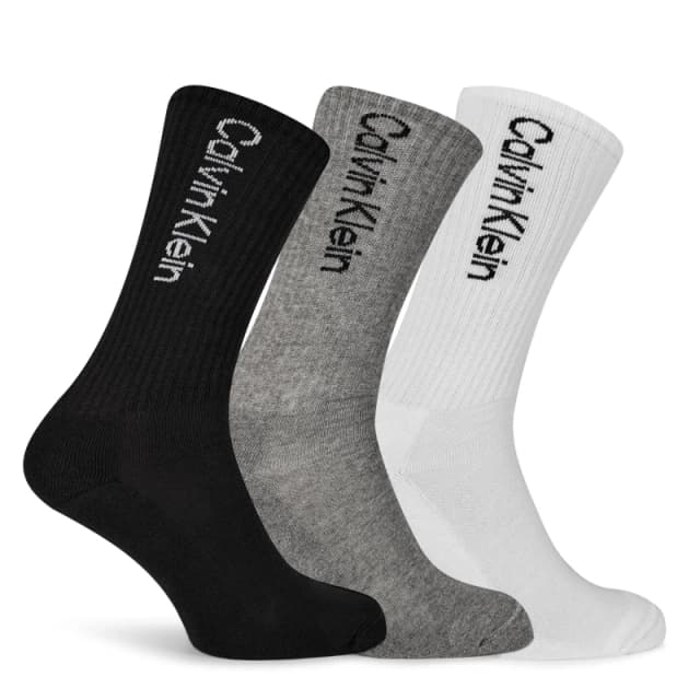 Calvin Klein 3 Pack Sport Crew Socks Blk/Wht/Gry male 7-11/40-46