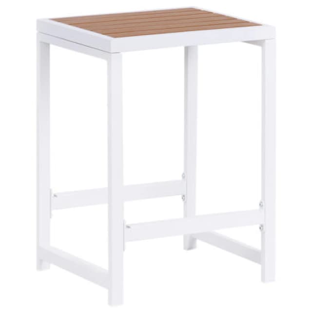 Beliani Garden Chair Avetrana Metal Brown/ White