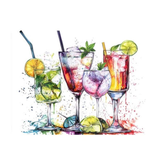 Warren Reed Designer Vibrant Cocktail Splash Chopping Board