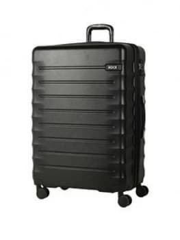 Rock Luggage Synergy Large 8 Wheel Black Suitcase
