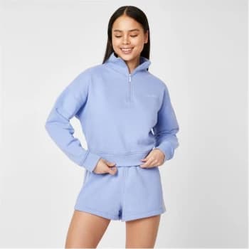 Jack Wills Active Funnel Neck Zip Up Sweatshirt - Blue