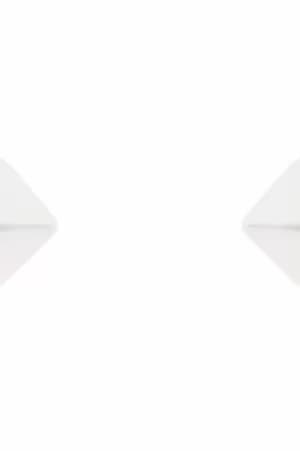 Ladies Karen Millen Silver Plated Geo Stud Earrings KMJ919-01-03