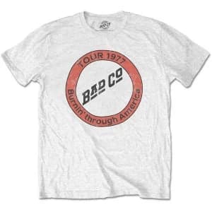 Bad Company - Burnin' Through America Unisex Large T-Shirt - White