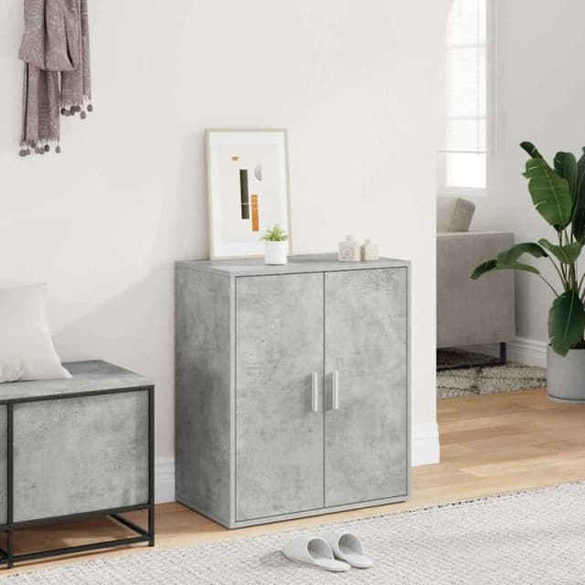 VIDAXL Shoe Cabinet Concrete Grey 60x35x70cm Engineered Wood Vidaxl 8720286646021
