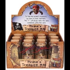 Pirate Treaure Bottle With Scroll Pack Of 12