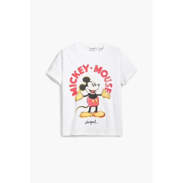 Desigual Womens T-Shirt Desigual Mickey Mouse Blanc Female S