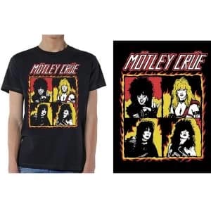 Motley Crue - Shout at the Devil Flames Mens Large T-Shirt - Black
