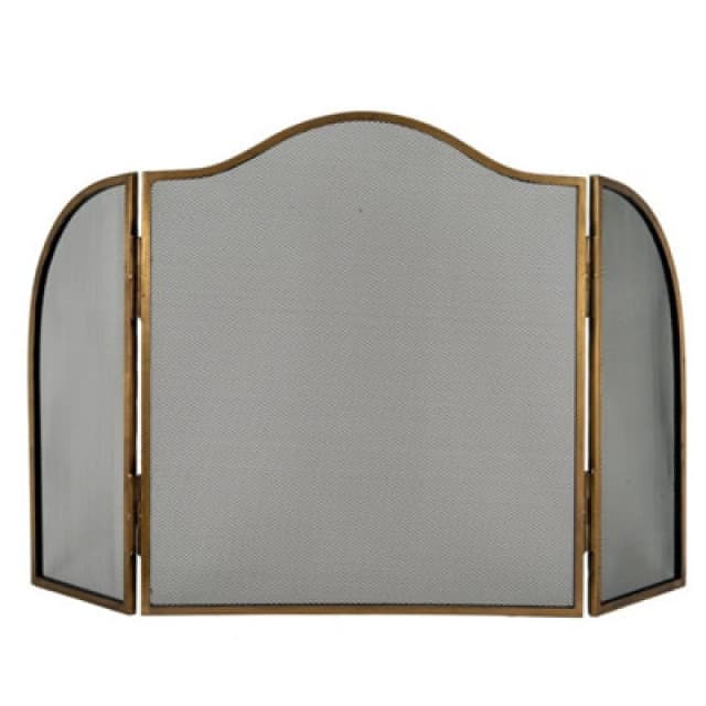 Hill Interiors Antiqued Fire Screen - Metal - L3 X W65 X H5cm - Brass