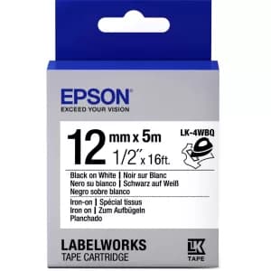 Epson LK-4WBQ Black on White Labelling Tape 12mm x 5m