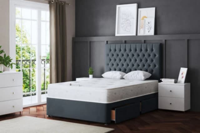 DS LIVING Seraphine Steel Chesterfield Divan Bed With Two Drawers Single AM_CHSTFLD2D_SIN_ST