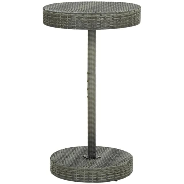 VIDAXL Garden Table Grey 60.5x106cm Poly Rattan Vidaxl 8720286002933