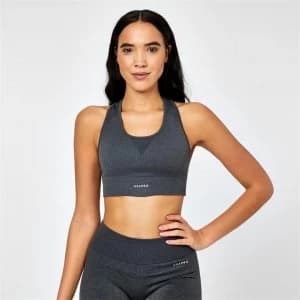 USA Pro Pro Seamless Wide Strapped Bra - Charcoal