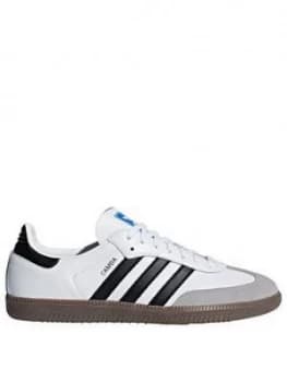 adidas Originals Samba OG Trainers - White/Black, Size 6, Men