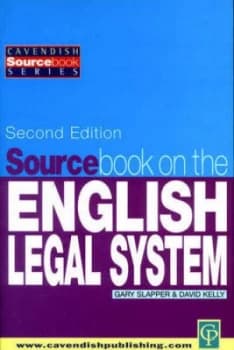 Sourcebook on the English Legal System by Kelly Paperback
