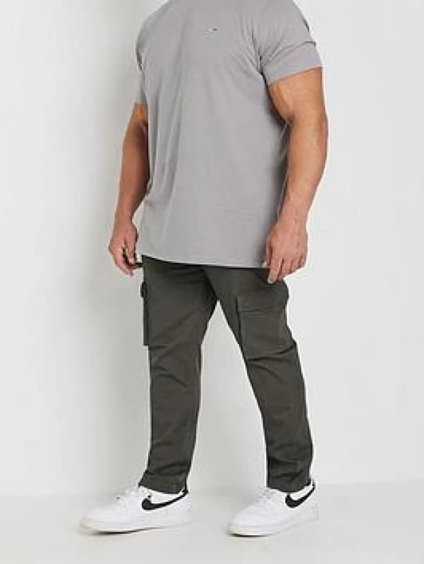 BadRhino BadRhino Men Stretch Cargo Trousers in Grey Size: 60L Grey 60L Male 5063111684212